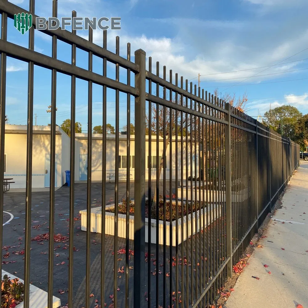 Spear Top Steel Tubular Welded Security Fence for Yard Garden House Factory