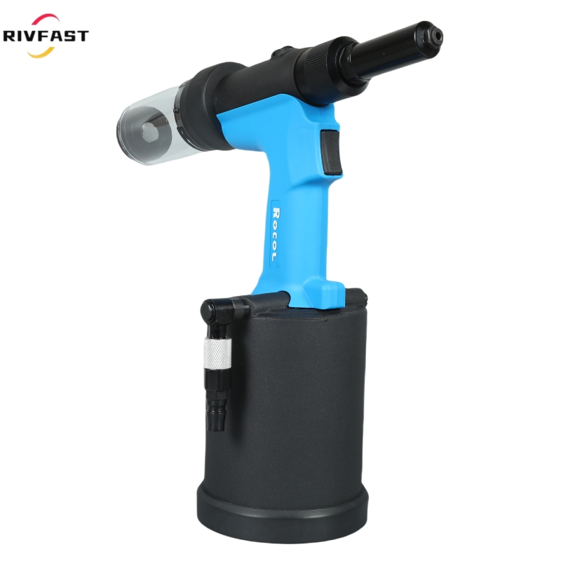 Professional Air Rivet Gun 4.8-6.4mm Rivet Gun Heavy Duty Pneumatic Hydraulic Rivet Tool with Nose Pieces