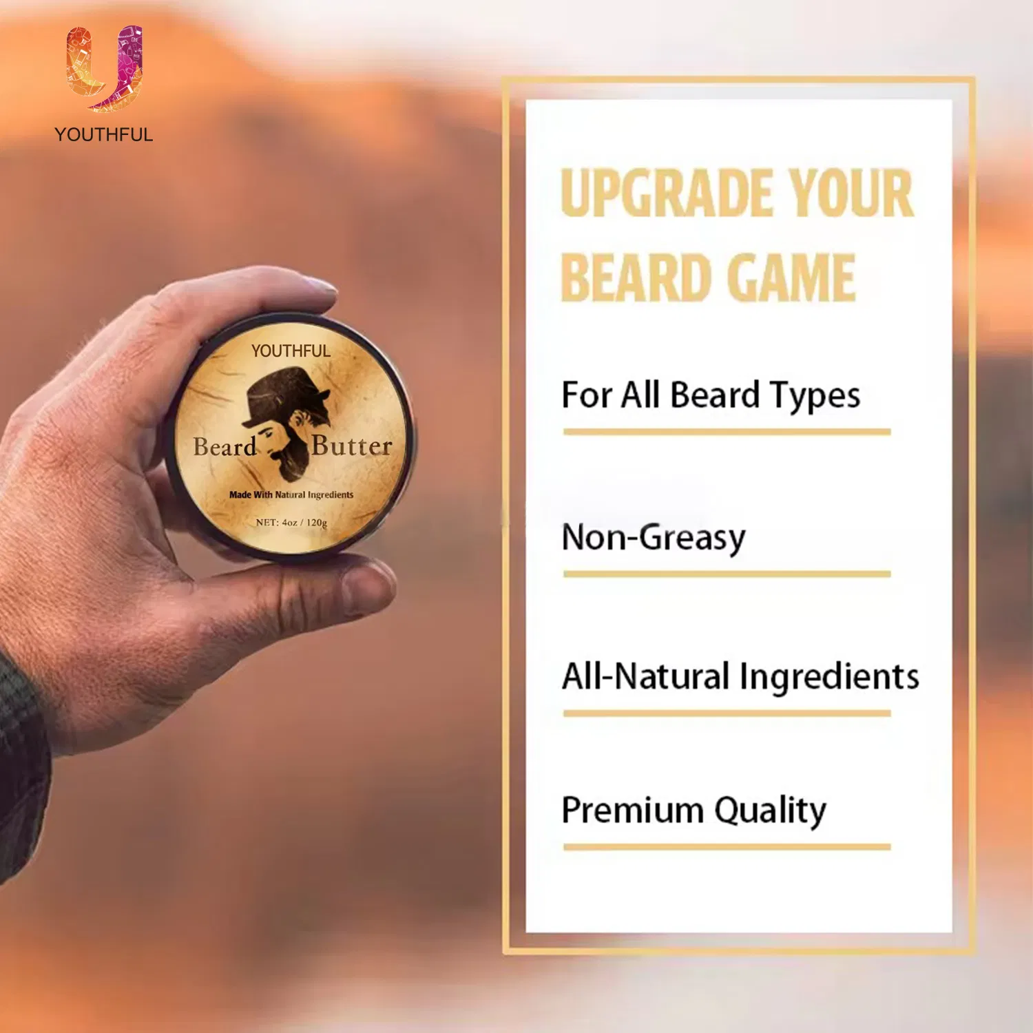 Natural Organic Beard Care Smooth Soften Beard Cream