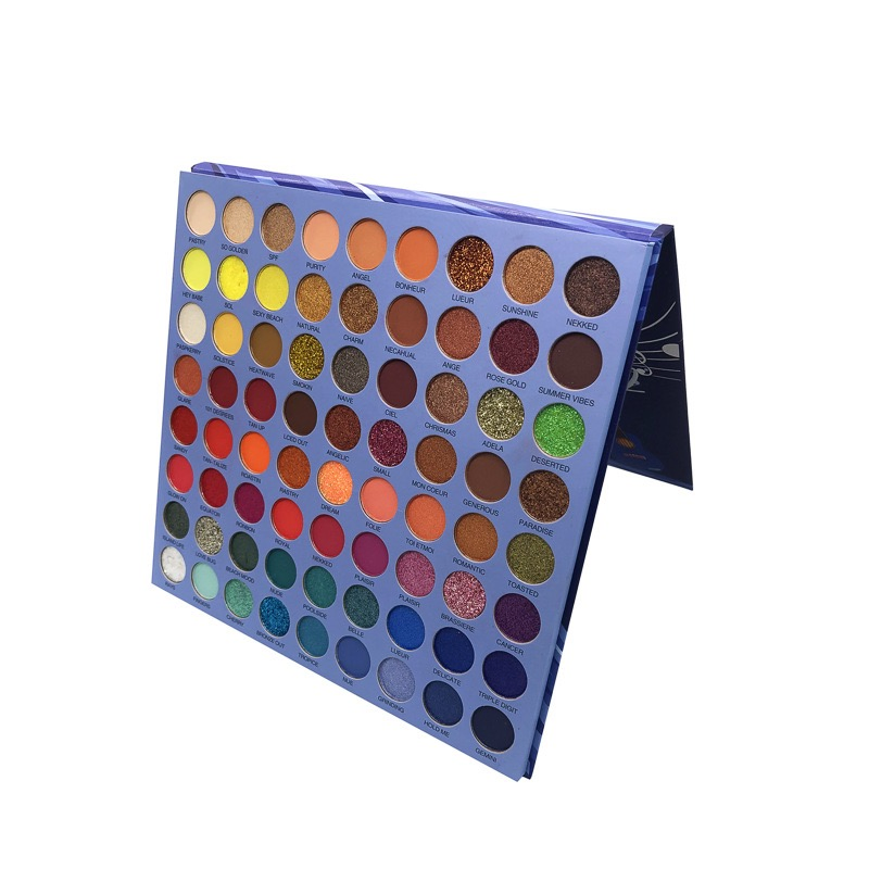 FL-18 Spot 72-Color Eyeshadow Palette, Pearly Matte Sequined Glitter Eyeshadow Palette