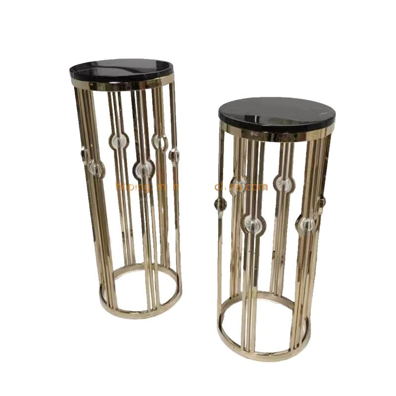 Wedding Flower Stand Arrangement Table Centerpiece Metal Gold Plating Geometric Road Lead for Party