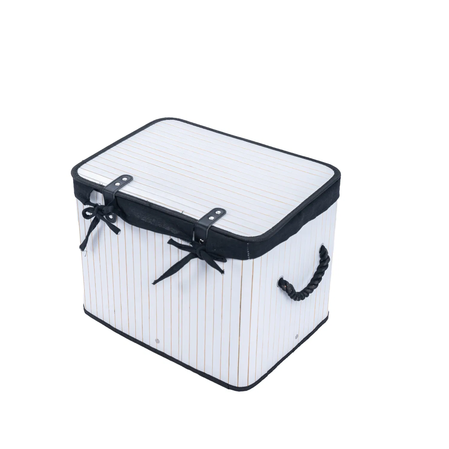 Custom Size Folding Handwoven Bamboo Basket Storage Basket Dirty Clothes Basket