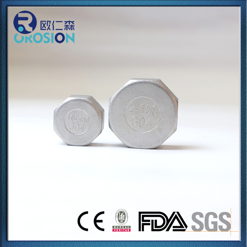 Stainless Steel Female Connector Plumb End Hex Cap Pipe Fitting