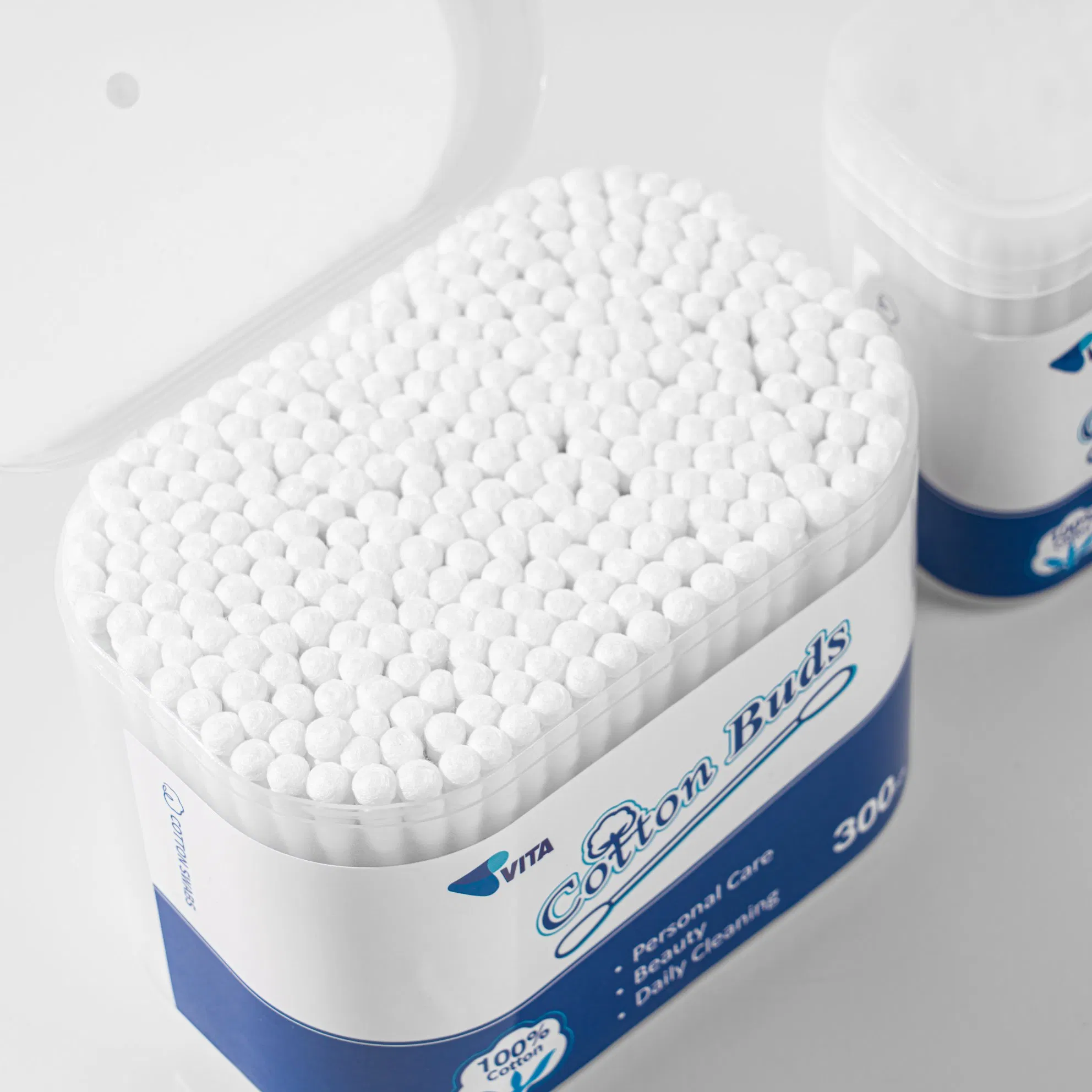 300 PCS Multi-Purpose Cotton Swabs with Paper Sticks