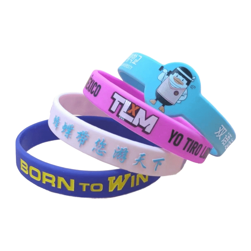 Manufacturers Custom Silicone Bracelet, Custom Logo Printing, Concave and Convex Lettering Custom Simple Luminous Sports Wristband