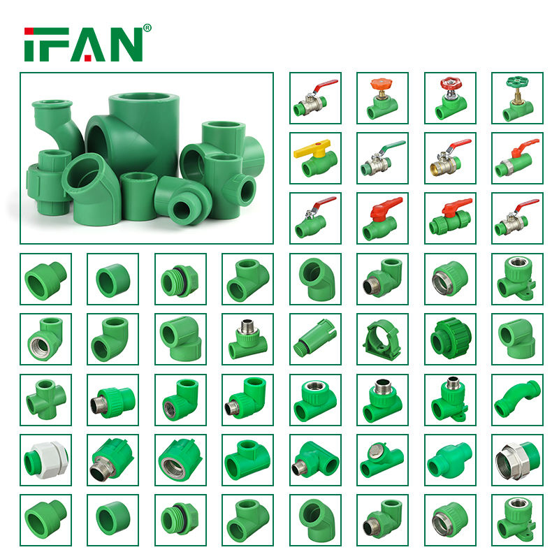 Резьбовой уголок PPR Ifan 20-160мм, зеленый, PN25