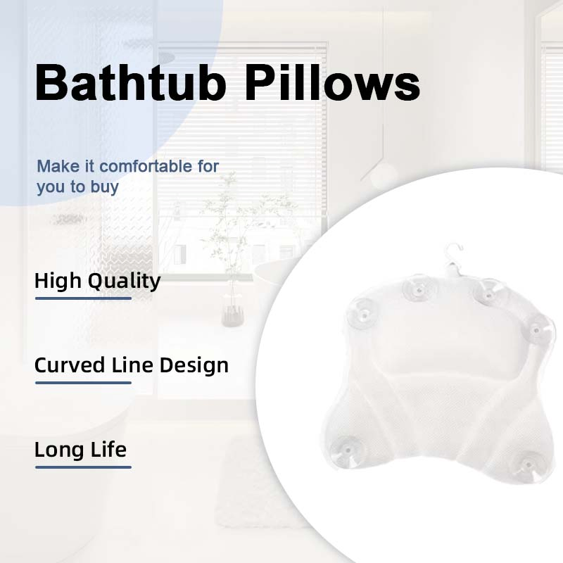 Wholesale Suction Cup Bath Pillow Bathtub Headrest Pillow