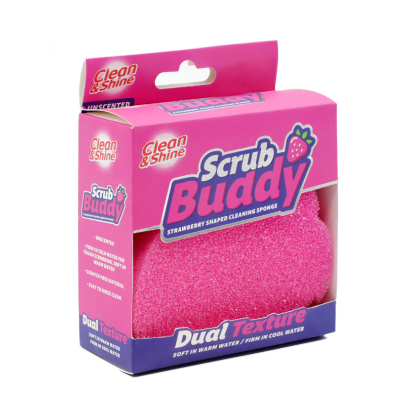 Kitchen Apple Fruit Scrub Dual Sided Sponge and Scrubber Scratch Sponge for Dishes