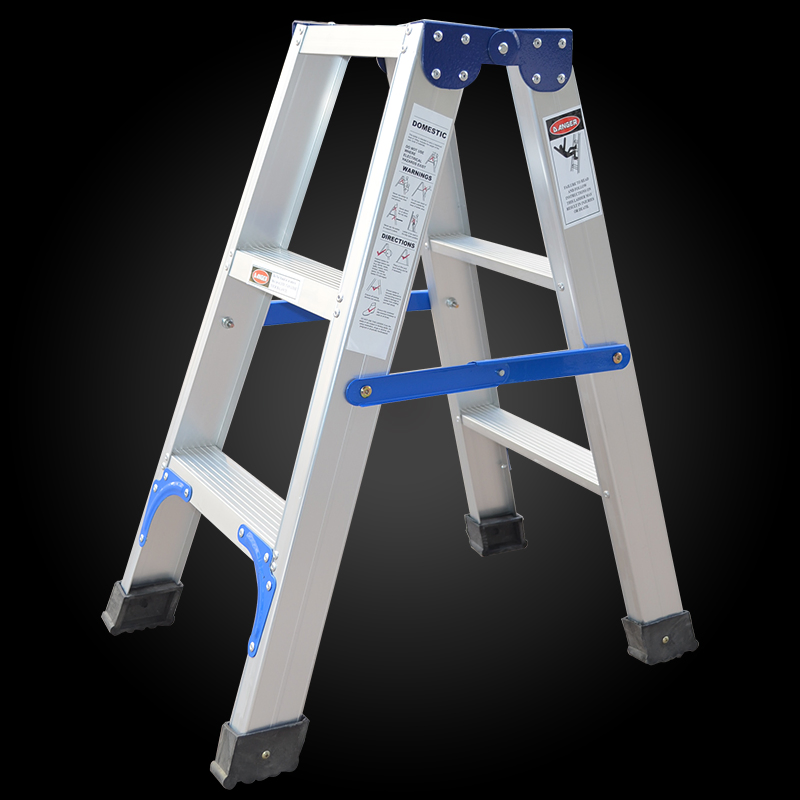Foldable Thin Step Ladder a Type Household Fold up Aluminum Ladder