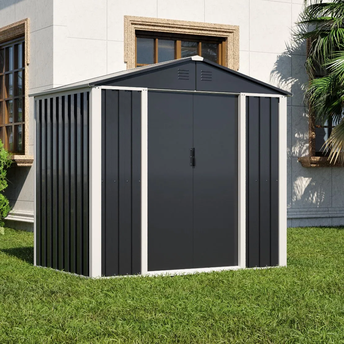 Storage Shed Garden Waterproof Insulation Metal Single Door Storage Room