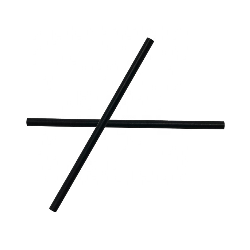 Manufacture Disposable High Quality Black Straws Color Solid Kraft Straw with Paper Wrapped