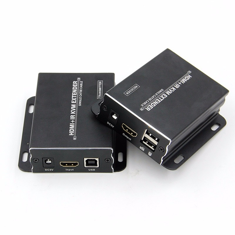 120m HDMI Kvm Over IP Extender with IR Remote Control