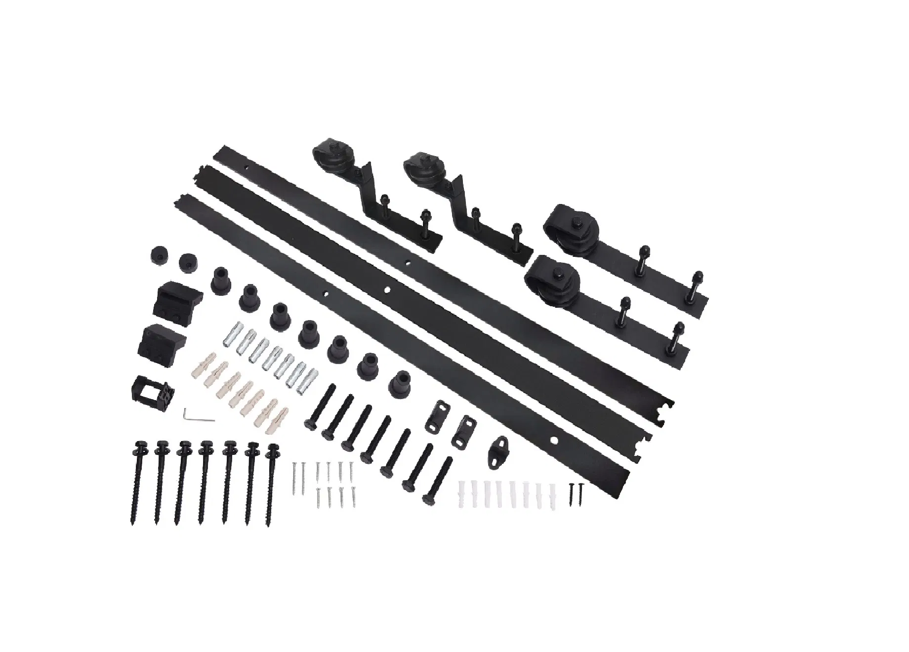 6.6′ Top Mount Rail Rollers Barn Door Hardware Kit