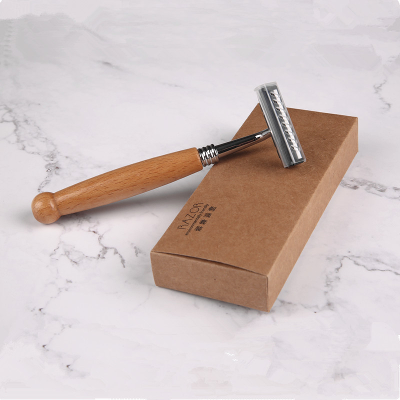 Hotel Amenities Wholesale Manufacturer Wooden Razor Shaving Kit for Men