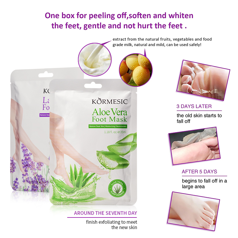 OEM ODM Private Label Foot Peeling Mask Aloe Vera Moisturizing Repair Collagen Foot Mask