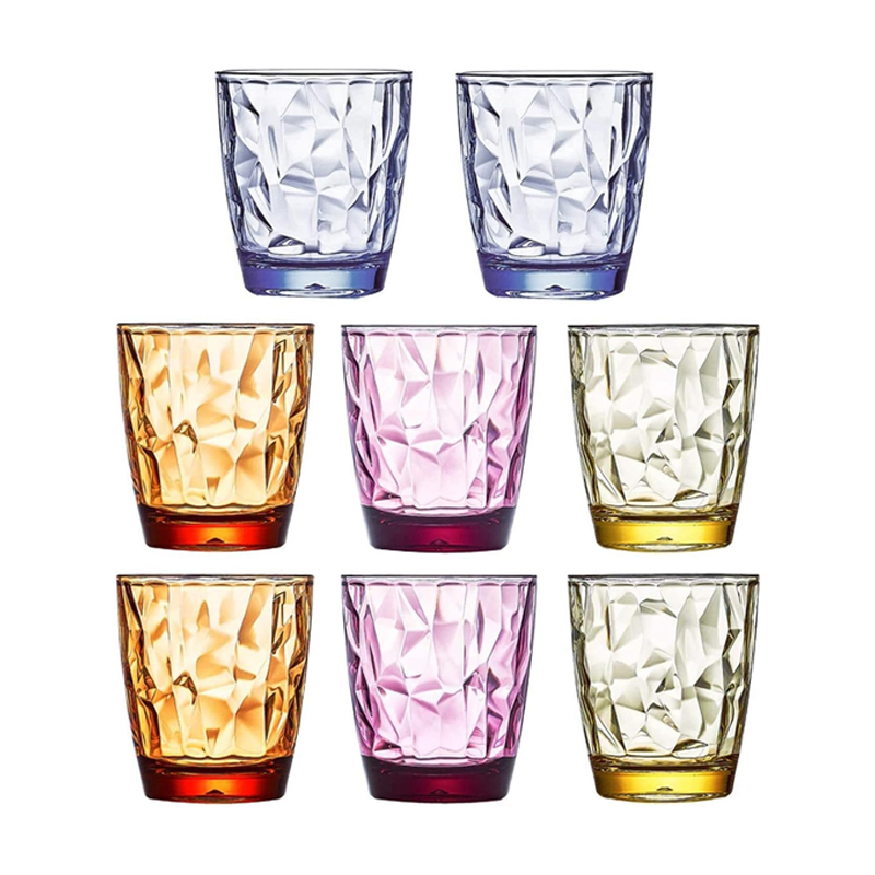 Colorful Water Cup Juice Beverage Plastic Tumbler Restaurant Drinking PC Cup