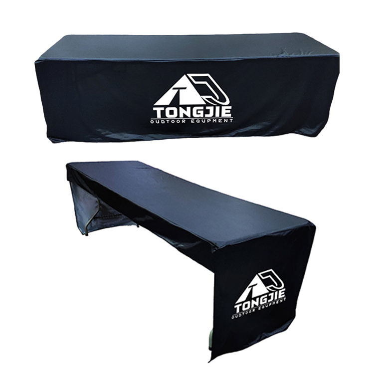 4/6/8FT Counter Tablecloth Outdoor Table Cover Branded Custom Polyester Table Banner for Event
