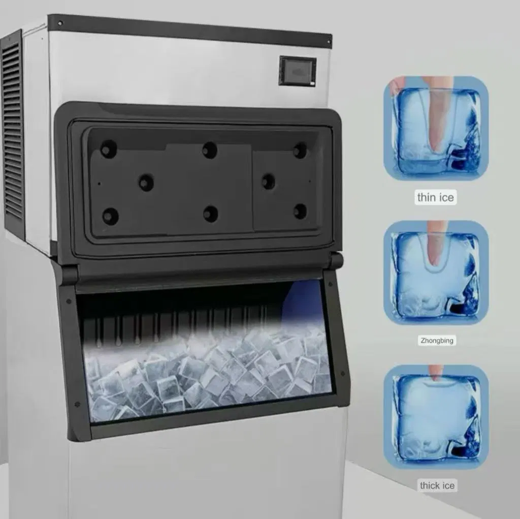 Factory Wholesale High Quality 50kg/100kg/150kg/200kg/500kg/700kg/100kg Per Day Restaurant Kitchen Crystal Cube Ice Maker Machine for Bar