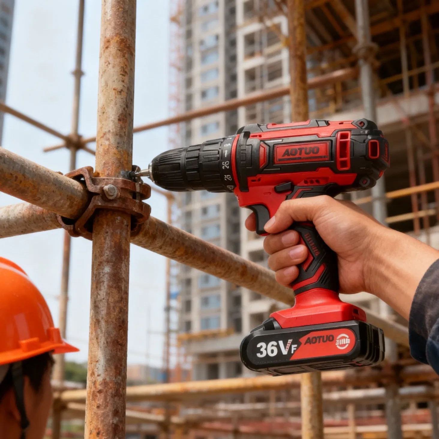 Аккумуляторная дрель-шуруповерт Antauto с 2 батареями и зарядкой