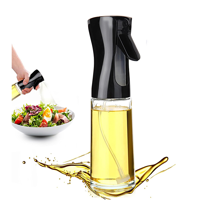 200ml Empty Cooking Glass Oil Dispenser Bottle Refillable Clear Oil Sprayer Bottles