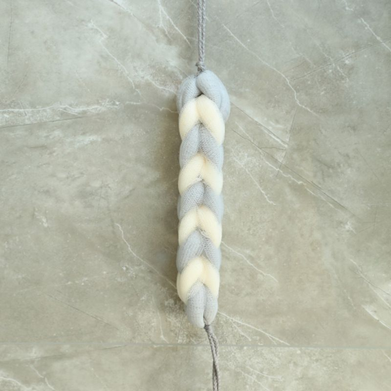 Long Stretch Back Sponge with Rope Handles Back Scrubber Loofah