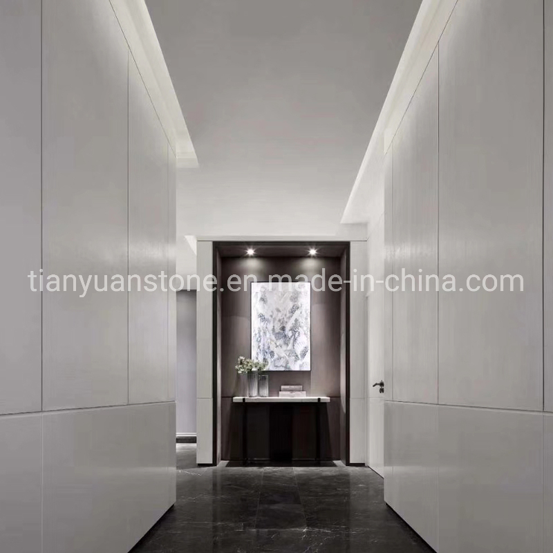 Pure White Crystallized Glass Panel Stone Slab for Countertops and Tiles