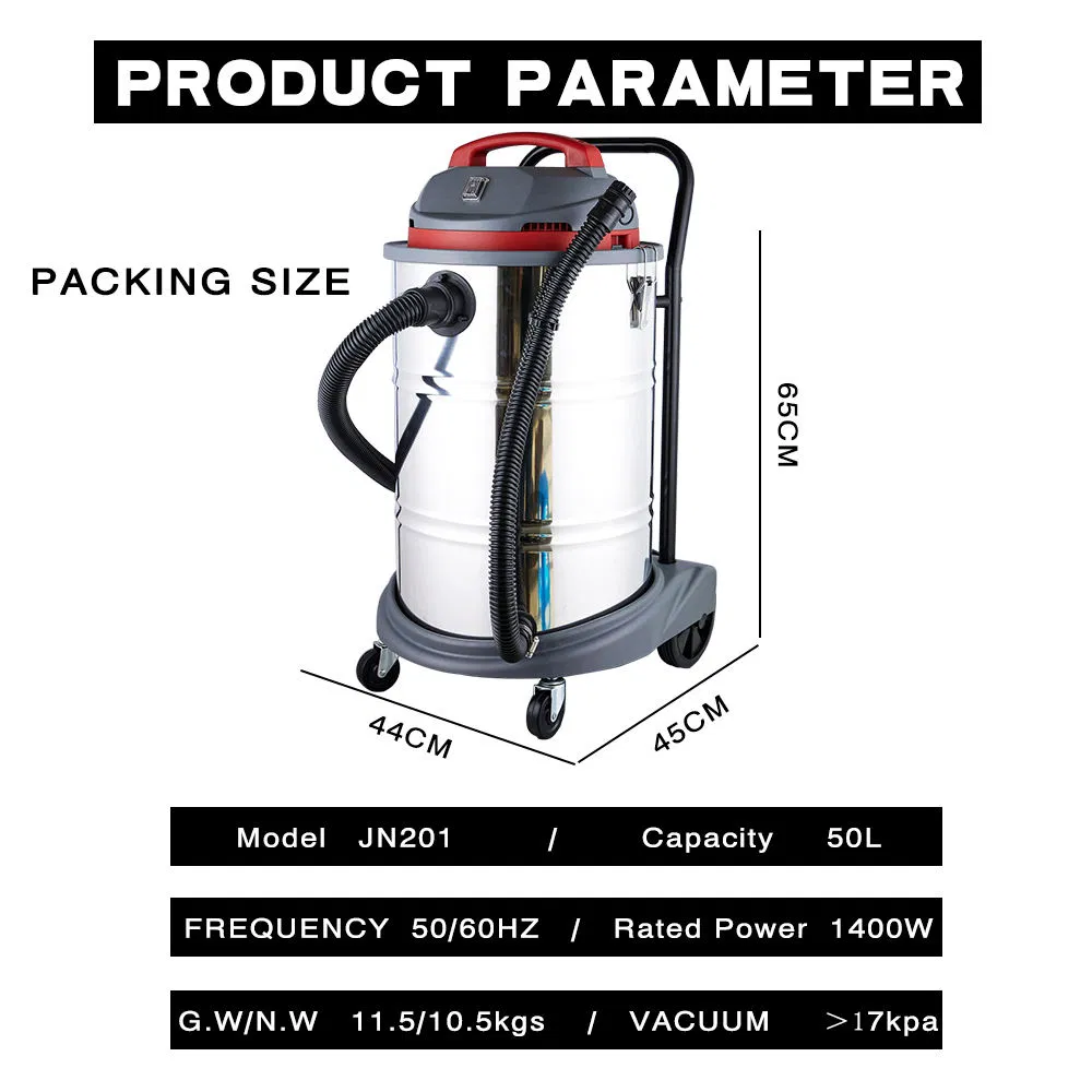 50L Wet and Dry Commercial Vacuum Cleaner Car Cyclone Cleaner Industrial Vacuum Cleaner
