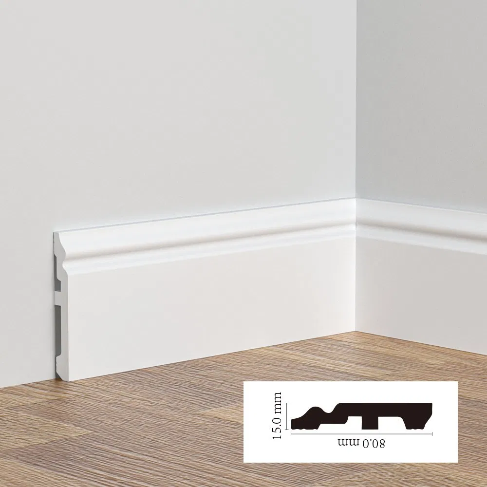 Thin PS Skirting Board Slim Design Modern Floor Baseboard