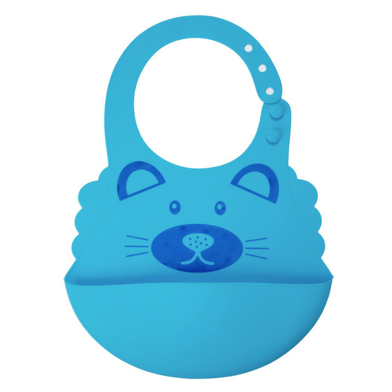 Good Quality Cartoon Baby Eating Leak-Proof Silicone Dental Bibs