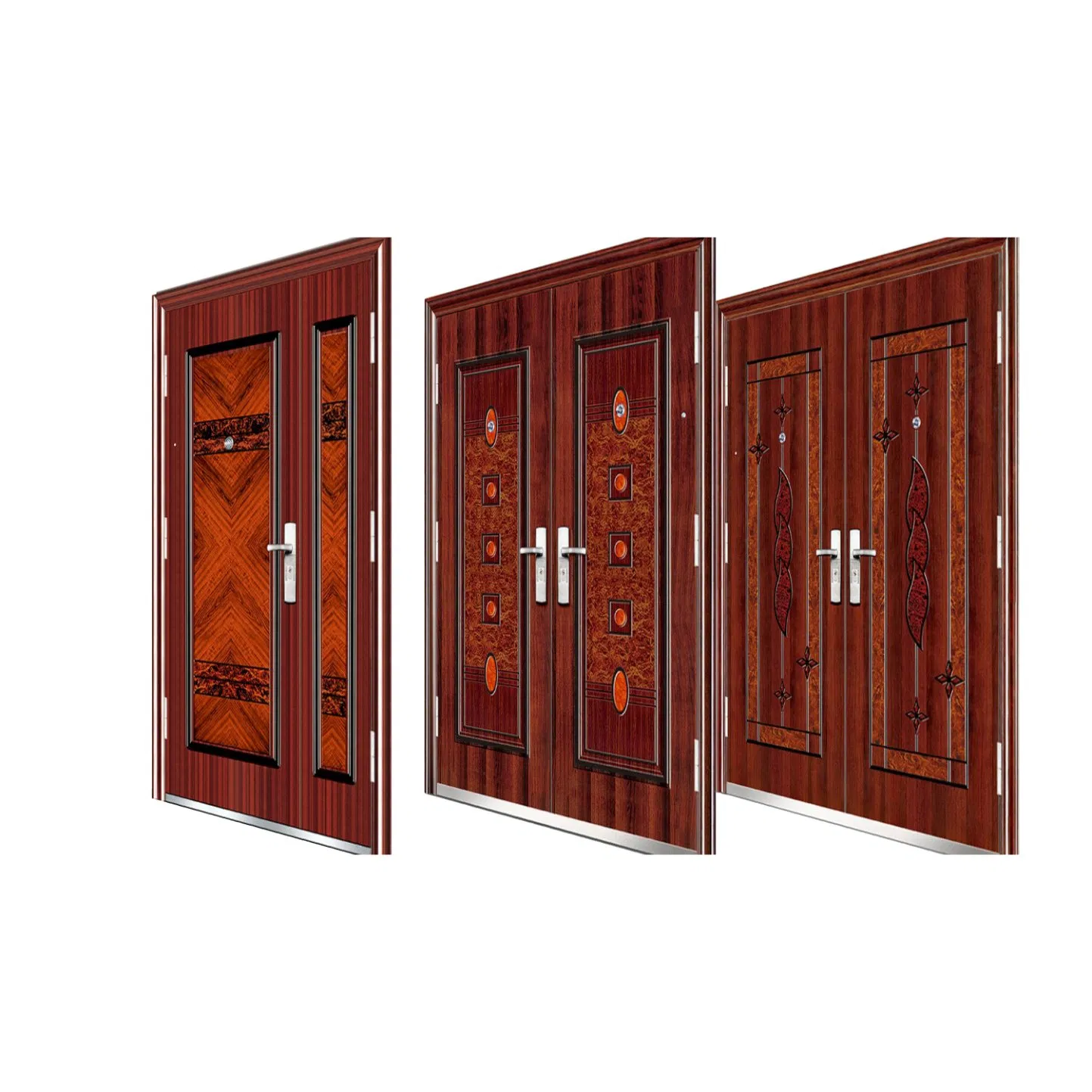 Six Panel Design Wooden MDF PVC Room Office Interior Wood Door