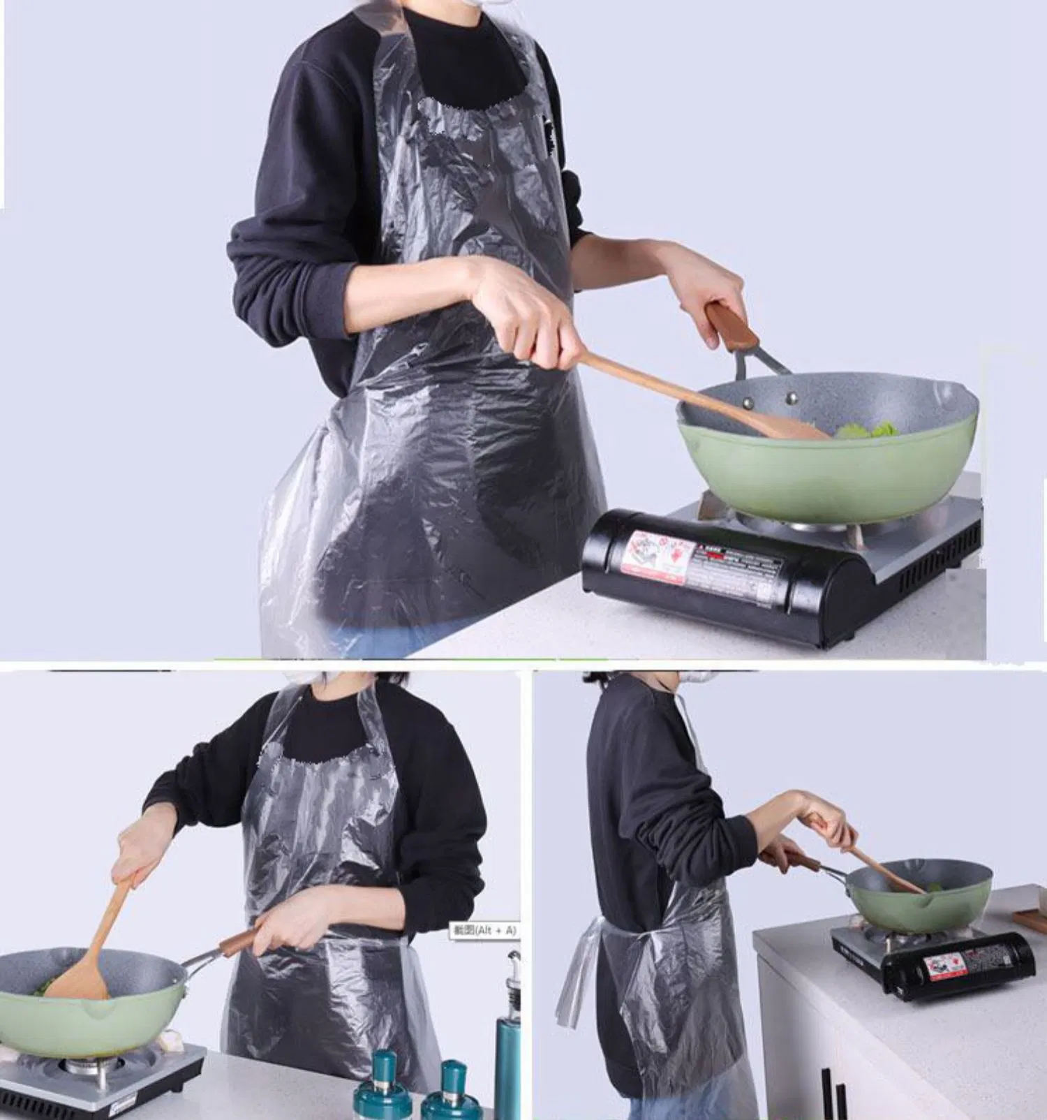 Wholesale Sleeveless Plastic Apron Fashionable Design for Food Cooking Gardening Kitchen Cleaning and Cooking
