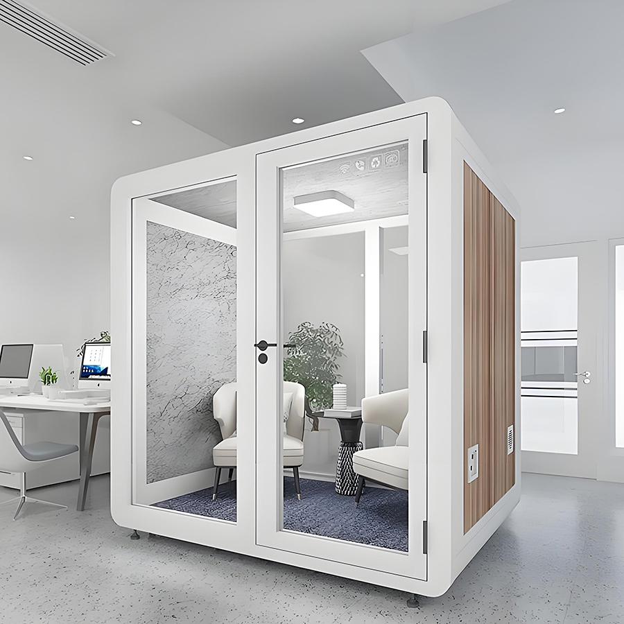 Durability Temporary Housing Customize Acoustic Meeting Pods Sound Isolation Booth