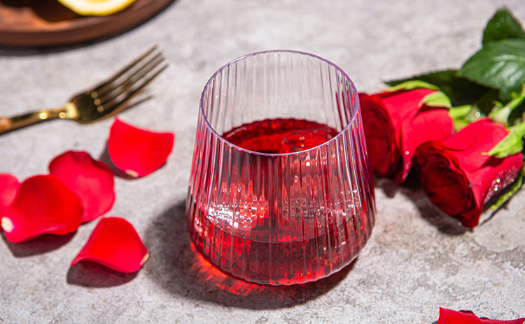 Pet Plastic Wine Glass 14oz Welcome Custom Party Wedding Plastic Stemless Wine Glasses