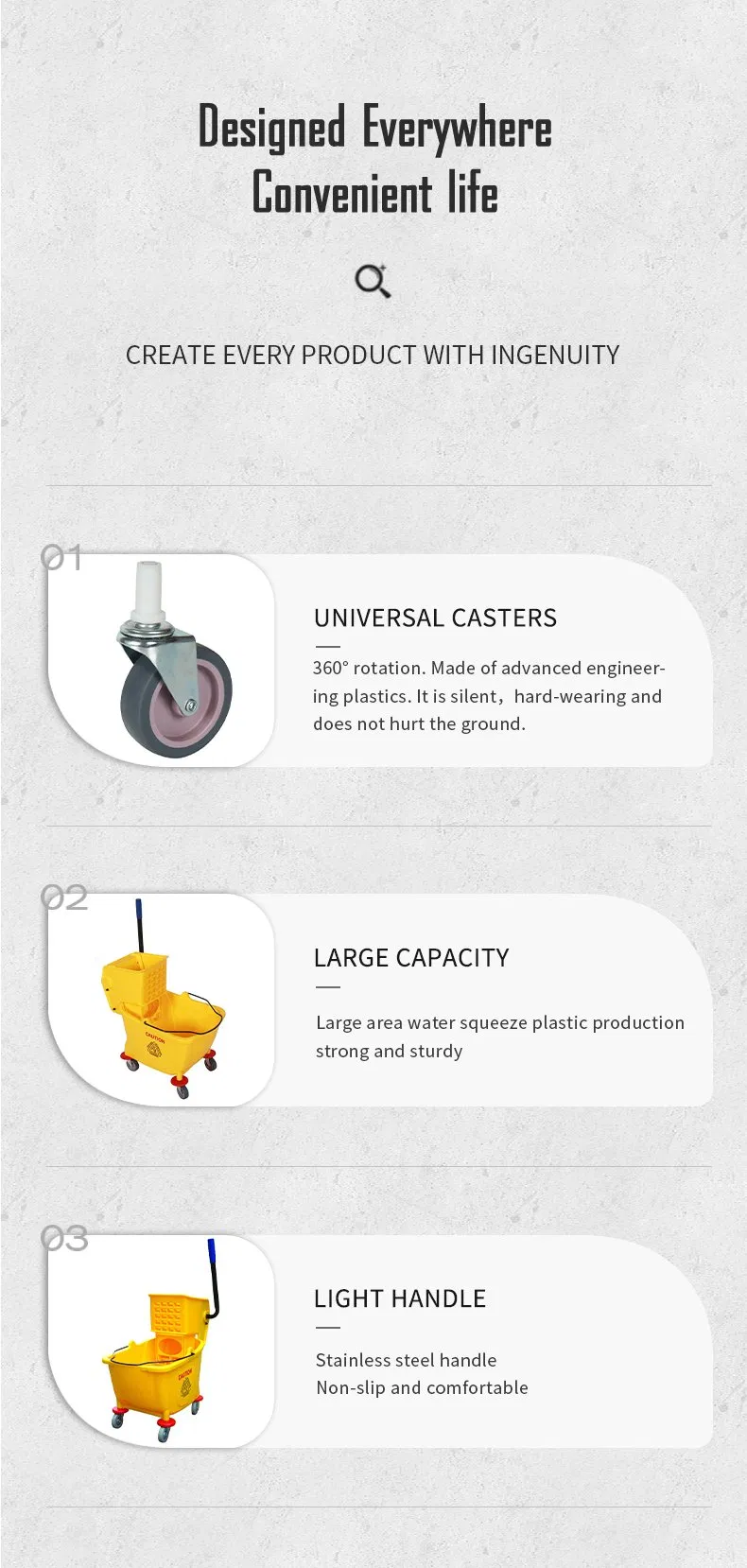 32L Single Mop Wringer Trolley