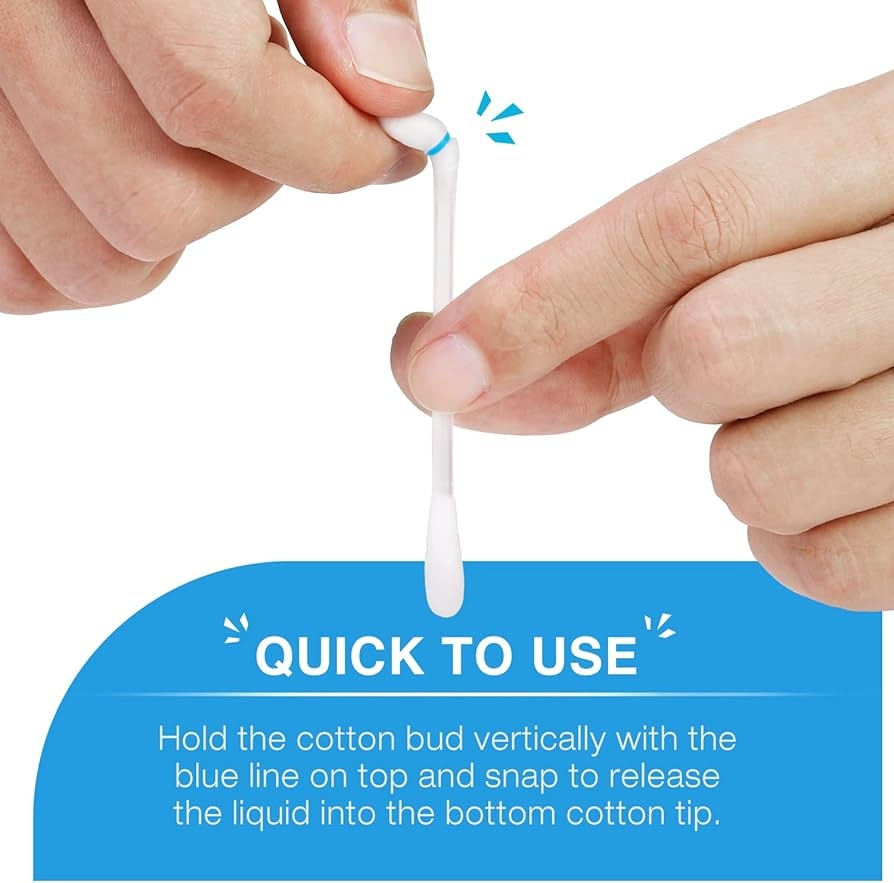 Custom Logo Disposable Liquid Filled Cotton Buds Alcohol Filled Cotton Liquid Swab
