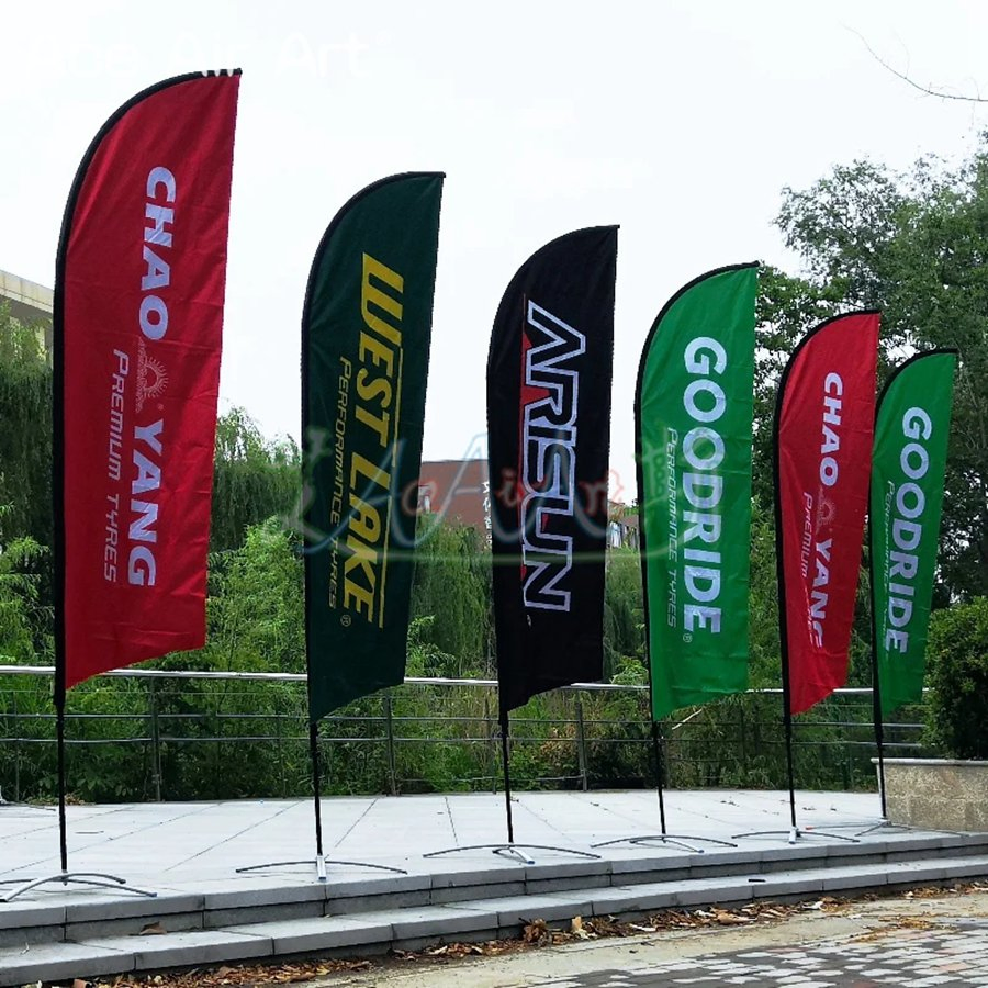 Beach Feather Flag Graphic Customized Printing Banner Free Design Promotion Opening Celebration Outdoor Advertising Decoration