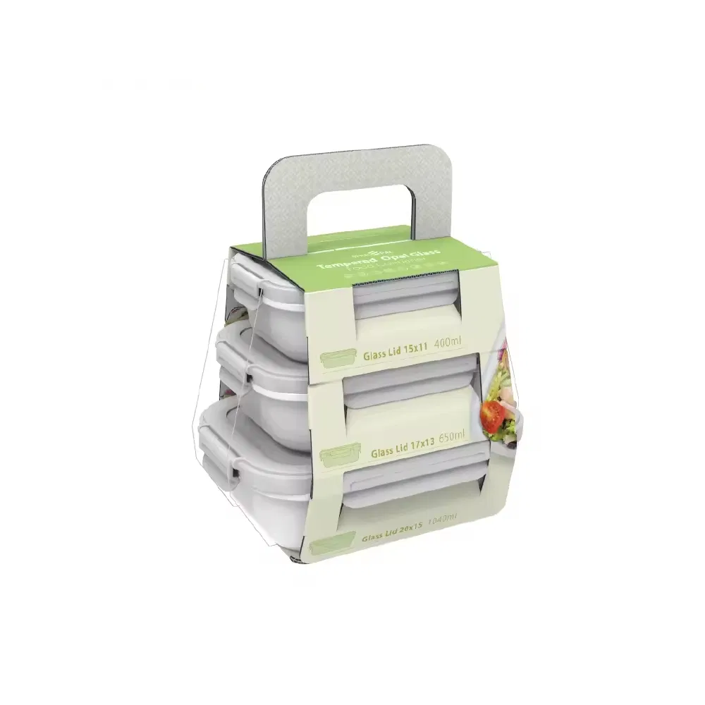 Durable Opal Glassware Storage Containers for Microwave and Freezer Home Use