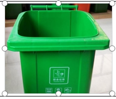 Пластиковый мусорный бак 240 л с педалью и колесами