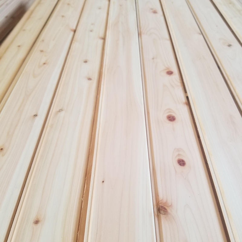 Korea Market Japanese Hinoki Wood Cypress 10X100X2400mm 3600mm Wall Panels for Hotel