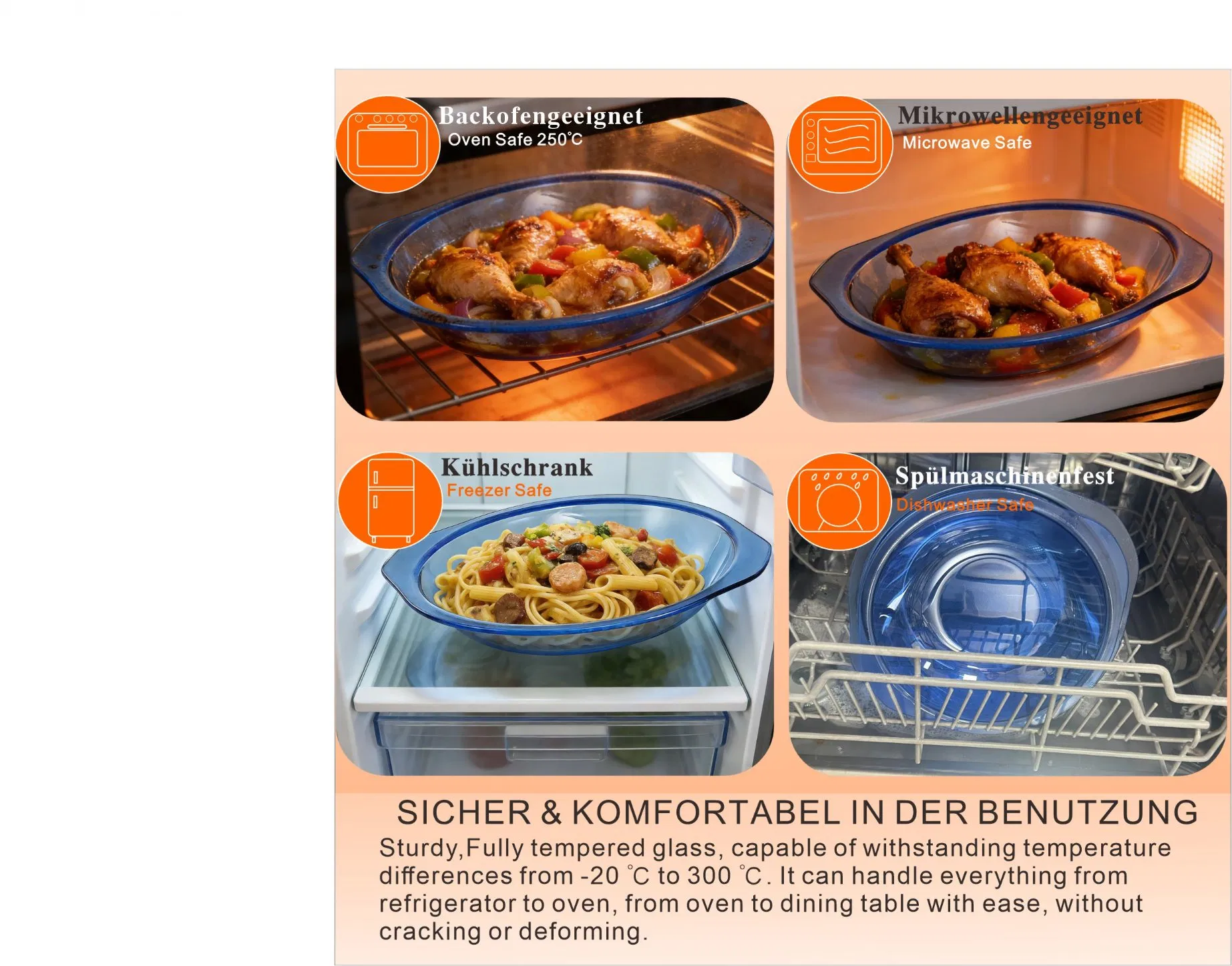 Glass Baking Pan, Glass Oven Pan, Glass Baking Dish, Glass Roasting Pan, Glass, Oven Dish Glass Baking Pan, Glass Oven Pan, Glass Baking Dish,