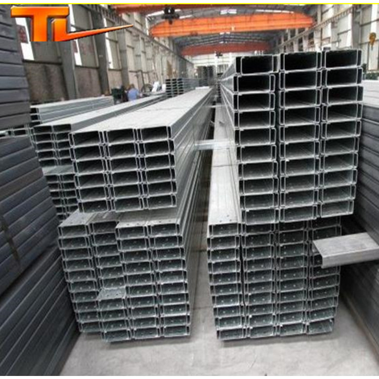Galvanized Steel Wall and Roof Purlin for Prefabricated Steel Structure Building Material