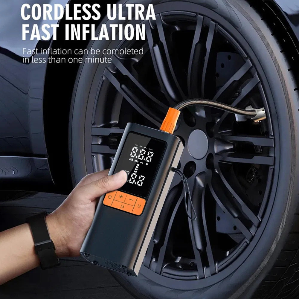 Портативный компрессор 150psi с Power Bank и манометром