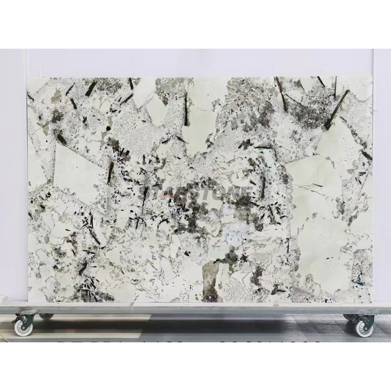 Starstone Backlit White Patagonia Quartzite Slab for Wall Decoration