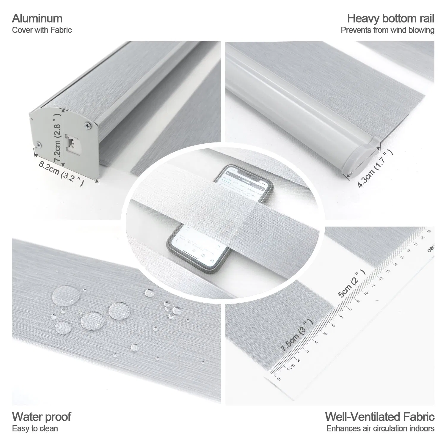 Sisheng Current Season Fashionable Customized Modernization Cordless Springinnovation Super Blackout Window Curtain for Office by Multicolor Sh521 Factory Price