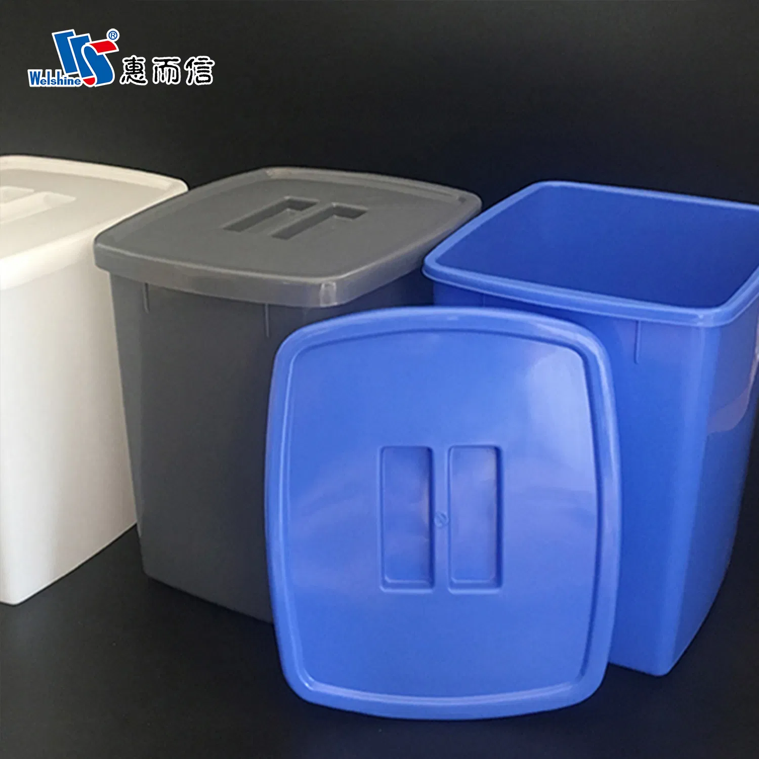 Household Garbage Waste Paper Basket Plastic Dustbin Trash Bin