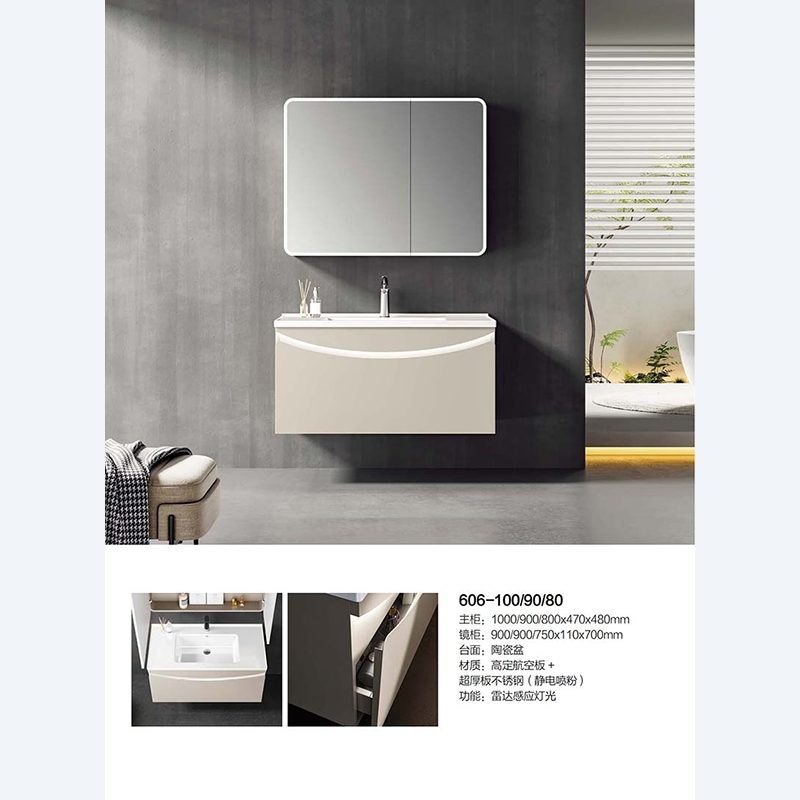Melamine Board Bathroom Cabinet Modern Bathroom Vanities Wall Mounted Bathroom Furniture