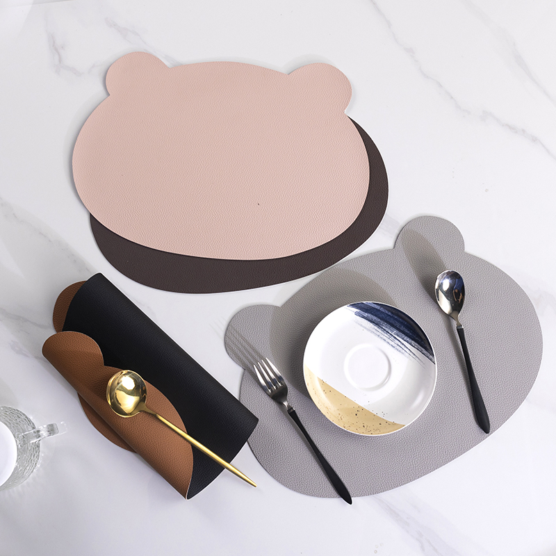 PVC Leather Table Mat Placemats Special Shape Cloud Shape Cute Style Heat Insulation Placemats