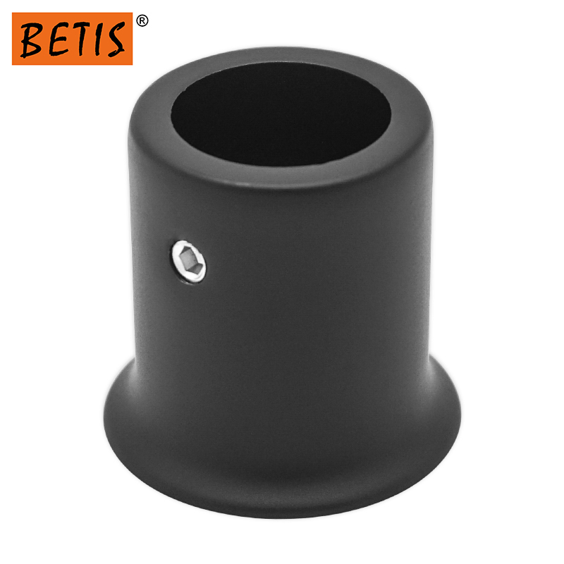 OEM Bathroom-Fittings-Accessories Glass Fitting Partition Connecting Bar Round Pipe Connector Black Finish Stainless Steel Glass Hardware