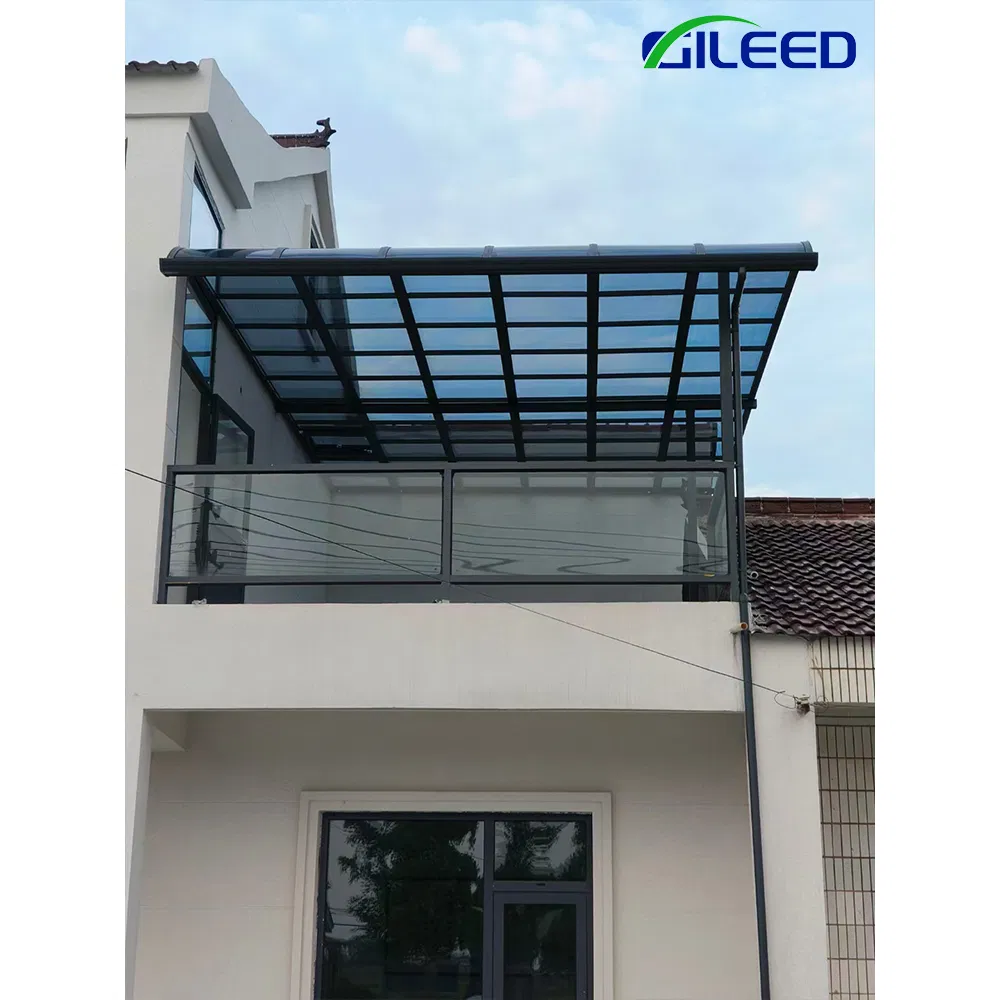 Aluminum Canopy Upgrade Thicken Heat Insulated PC Solid Sheet Roof Awning
