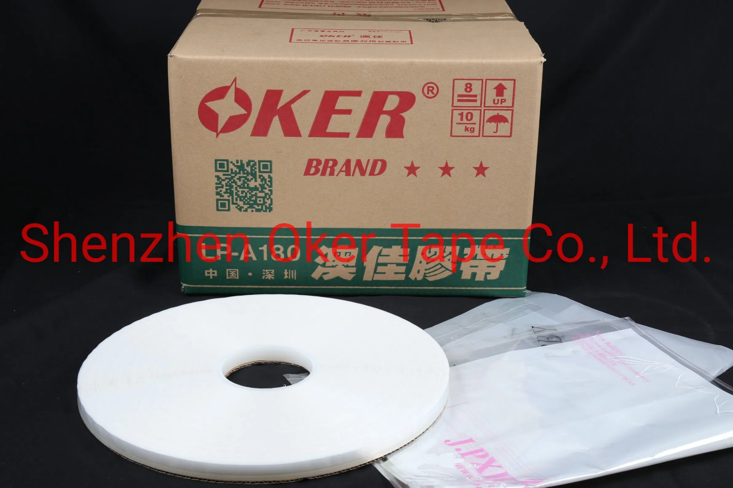 18/6/8mm HDPE Double Sided Tape for BOPP Bag, Self-Adhesive Tape, Bag Sealing Tape (LP-A180)